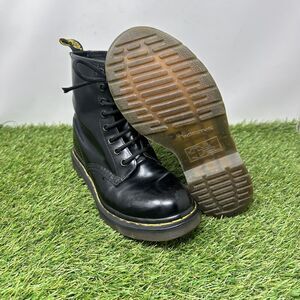 Dr Doc Martens Women’s Size 6 Black Leather Lace Up Combat Boots Shoes